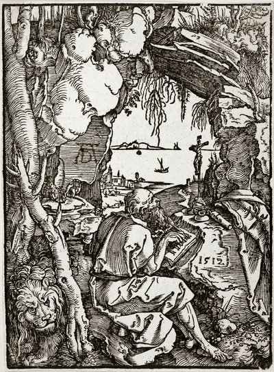 Saint Jerome in a Cave (Bartsch 113) by Albrecht Dürer