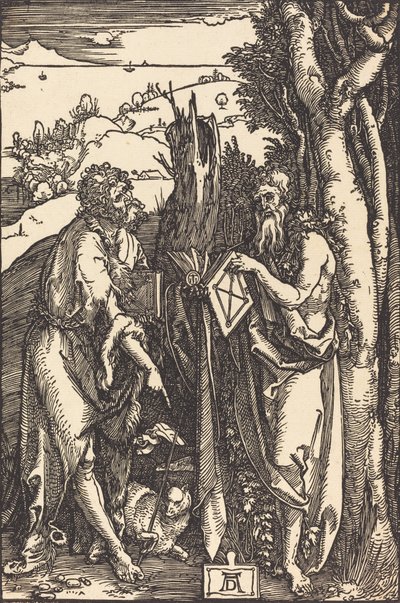 Saint John the Baptist and Saint Onuphrius by Albrecht Dürer