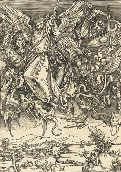 Saint Michael Fighting the Dragon by Albrecht Dürer
