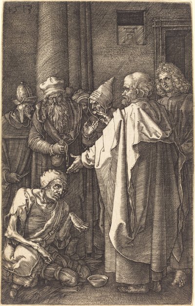Saint Peter and Saint John Healing a Cripple at the Gate of the Temple by Albrecht Dürer