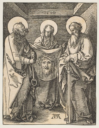 Saint Veronica between Saints Peter and Paul, from The Small Passion by Albrecht Dürer