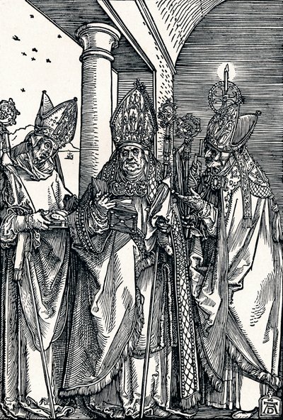 Saints Nicholas, Ulrich and Erasmus by Albrecht Dürer