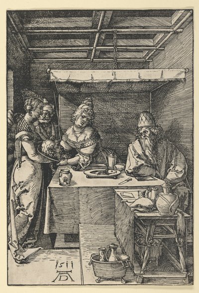 Salome Receiving the Head of Saint John the Baptist for Her Mother, Herodias by Albrecht Dürer