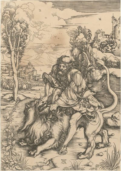 Samson Slays the Lion by Albrecht Dürer