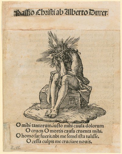 Man of Sorrows, Title Page of the Series "Small Woodcut Passion" by Albrecht Dürer