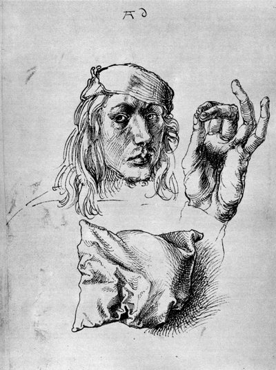 Self Portrait with a Pillow by Albrecht Dürer