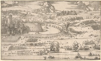 Siege of a Fortress: Right Portion by Albrecht Dürer