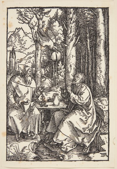 St. Anthony Visits St. Paul in the Wilderness by Albrecht Dürer
