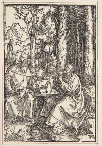 St. Anthony Visits St. Paul in the Wilderness by Albrecht Dürer