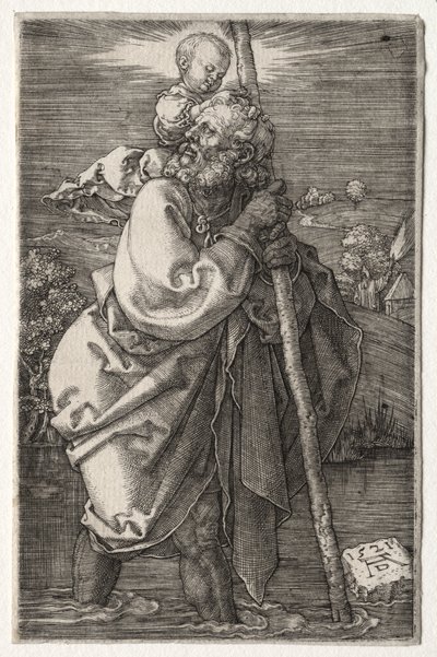 St. Christopher, Facing to the Left by Albrecht Dürer