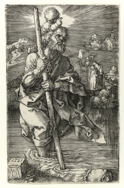 St. Christopher Facing Right, 1521 by Albrecht Dürer