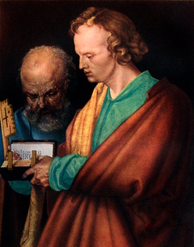 St John with St Peter (detail), 1526, 1936 by Albrecht Dürer
