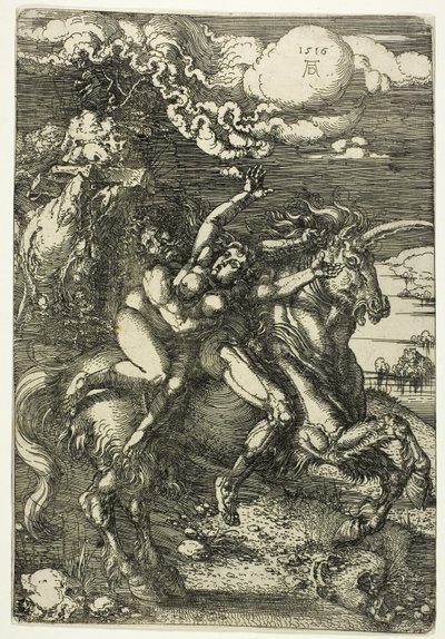 The Abduction of Proserpine on a Unicorn by Albrecht Dürer