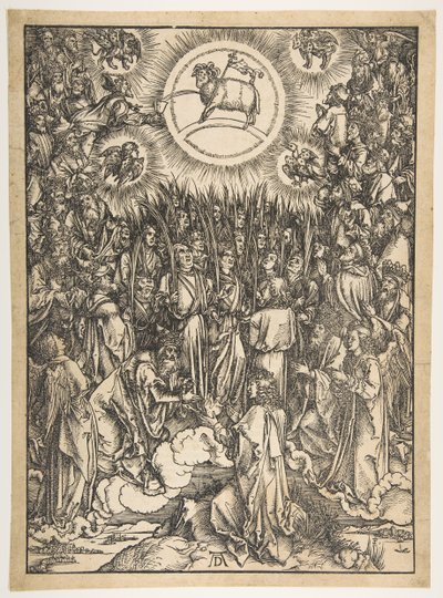 The Adoration of the Lamb, from The Apocalypse, Latin Edition, 1511 by Albrecht Dürer