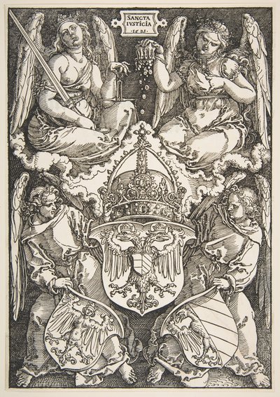 The Arms of the Empire and of Nuremberg, 1521 by Albrecht Dürer