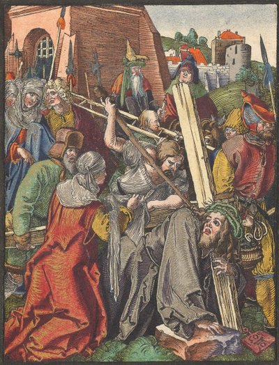 The Bearing of the Cross, from the Small Woodcut Passion by Albrecht Dürer