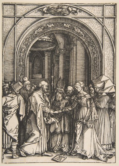 The Betrothal of the Virgin, from "The Life of the Virgin" by Albrecht Dürer