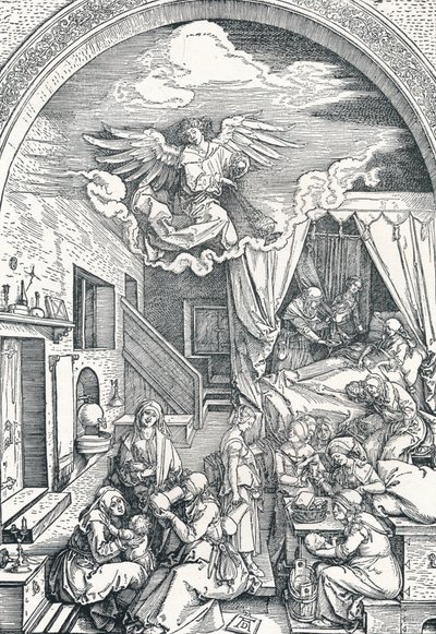 The Birth of the Virgin Mary by Albrecht Dürer