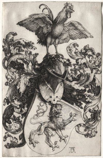 The Coat of Arms with a Lion and Cock by Albrecht Dürer