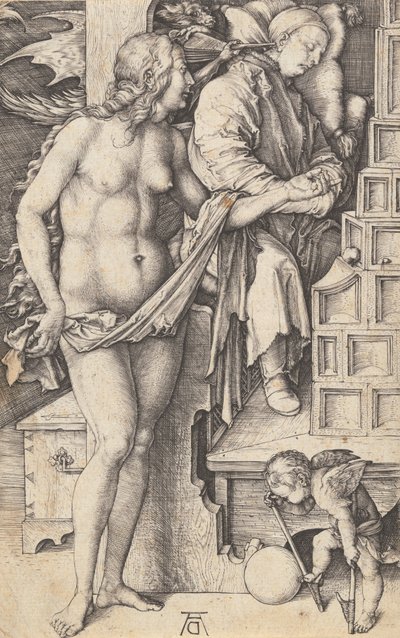 The Dream of the Doctor Temptation of the Idler by Albrecht Dürer