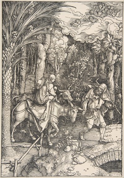 The Flight into Egypt, from The Life of the Virgin, Latin Edition by Albrecht Dürer