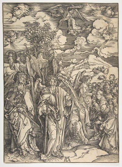 The Four Angels Holding the Winds, from The Apocalypse, German Edition by Albrecht Dürer