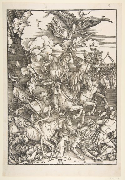 The Four Horsemen, from The Apocalypse, Latin Edition by Albrecht Dürer