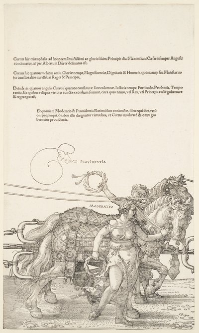 The Great Triumphal Chariot: Providentia and Moderatio by Albrecht Dürer