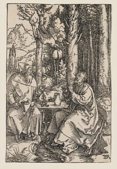 The Hermits St. Paul and St. Anthony by Albrecht Dürer