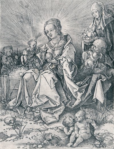 The Holy Family on a Grassy Bench by Albrecht Dürer