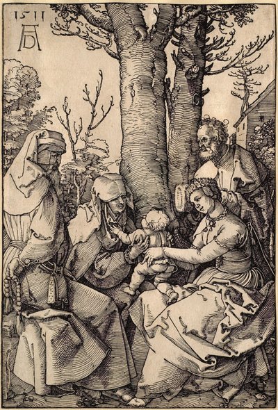 The Holy Family with Joachim and Anna under a Tree by Albrecht Dürer