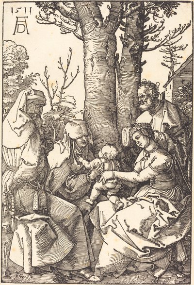 The Holy Family with Joachim and Anne under a Tree by Albrecht Dürer