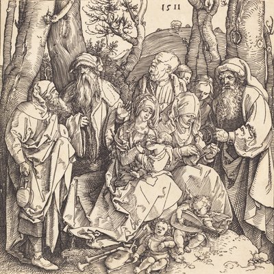 The Holy Family with Two Music-Making Angels by Albrecht Dürer