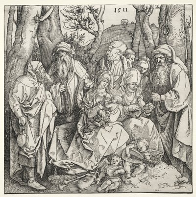The Holy Family with Two Musician Angels by Albrecht Dürer