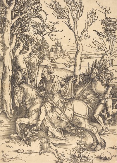 The Knight on Horseback and the Lansquenet by Albrecht Dürer