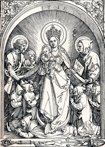 The Madonna with the Carthusian Friars, St John the Baptist and St Bruno, 1515 by Albrecht Dürer