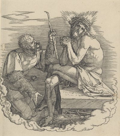 The Man of Sorrows Mocked by a Soldier, Frontispiece to the Great Passion by Albrecht Dürer