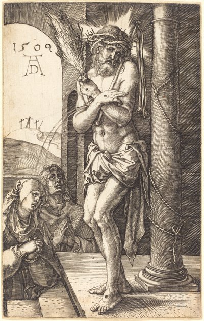 The Man of Sorrows Standing by the Column by Albrecht Dürer