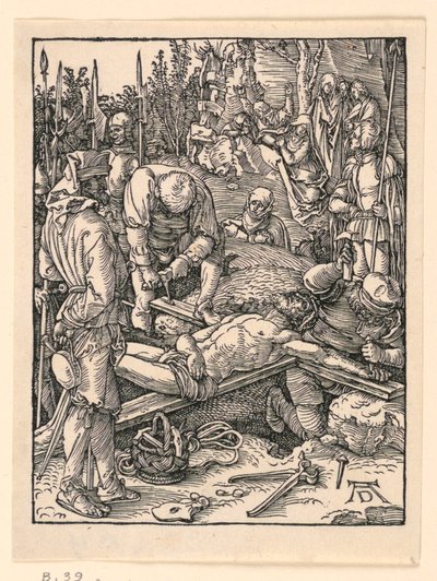 The Nailing to the Cross, from The Little Passion Series by Albrecht Dürer