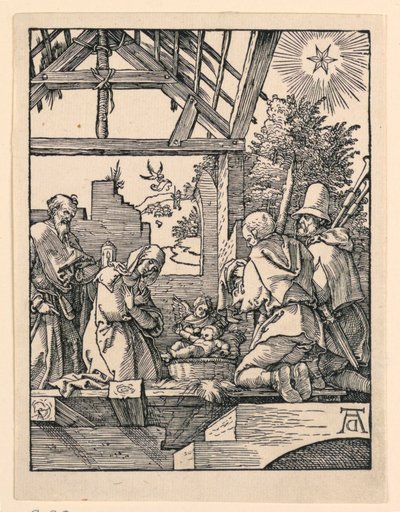 The Nativity (Adoration of the Shepherds) from The Little Passion Series by Albrecht Dürer