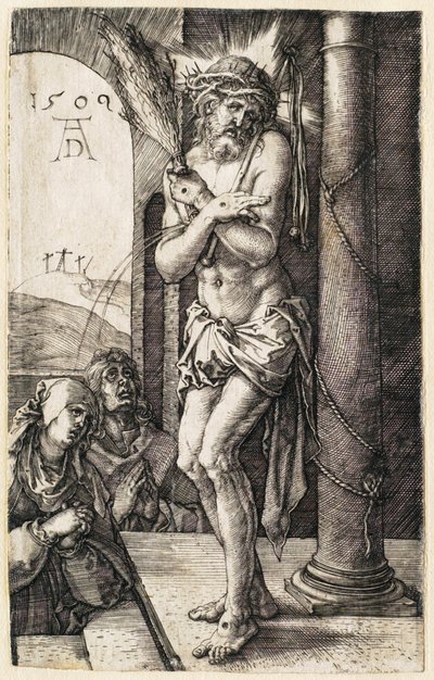 The Passion: The Man of Sorrows Standing by the Column by Albrecht Dürer