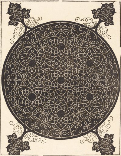 The Sixth Knot (combining seven small systems of knots with black centers) by Albrecht Dürer
