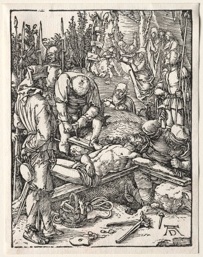 The Small Passion: Christ Being Nailed to the Cross by Albrecht Dürer
