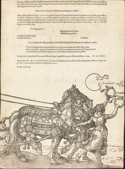 The Triumphal Chariot of Maximilian I (The Great Triumphal Car) [plate 8 of 8] by Albrecht Dürer