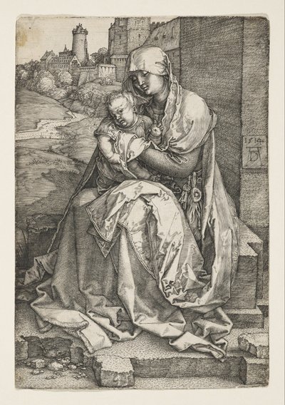 The Virgin Sitting by a Wall by Albrecht Dürer