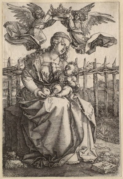 The Virgin and Child Crowned by Two Angels by Albrecht Dürer