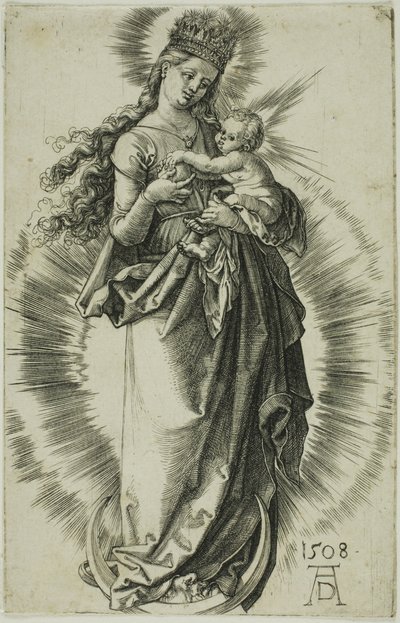 The Virgin on the Crescent with a Crown of Stars by Albrecht Dürer