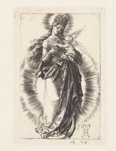 The Virgin on the Crescent with a Crown of Stars by Albrecht Dürer