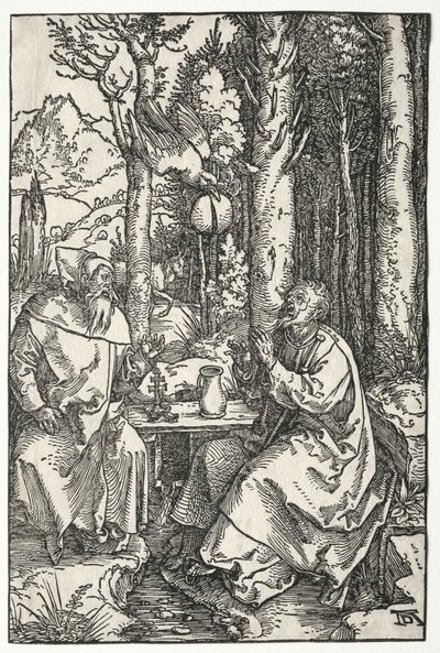The Visit of St. Anthony to St. Paul the Hermit by Albrecht Dürer
