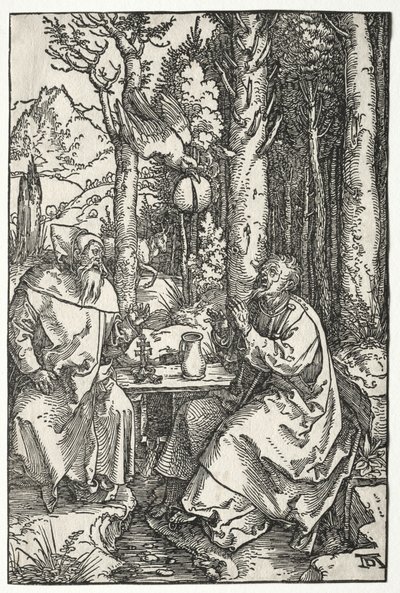 The Visit of St. Anthony to St. Paul the Hermit by Albrecht Dürer